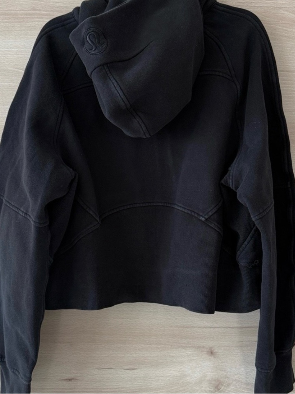 lululemon athletica Scuba Oversized Cropped Black Hoodie